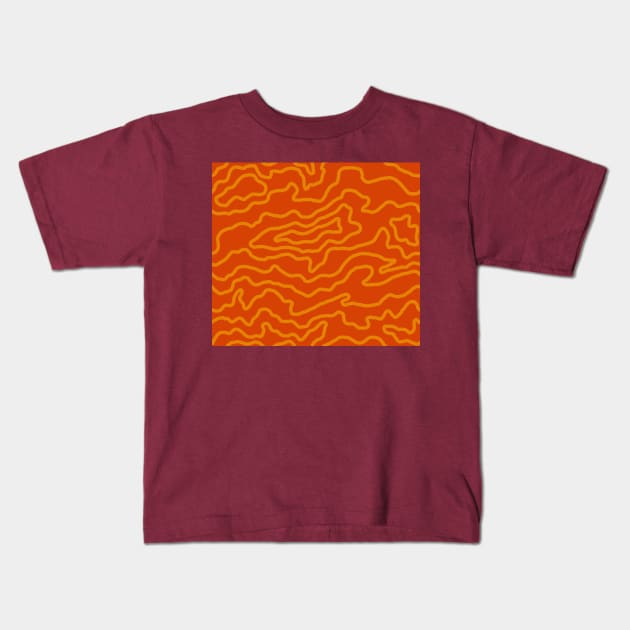 Drip Pattern - Fireplace Red Kids T-Shirt by SpillProofLiquid